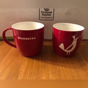 Starbucks Red Bird Mug Set of 2